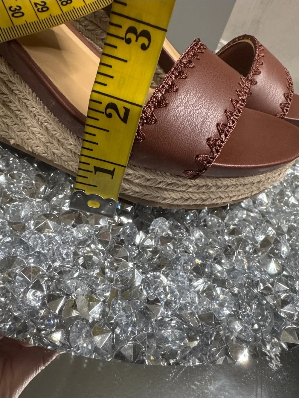 Kenneth Cole Reaction Colton Tan Brown Espadrille Wedge Sandals NEW 7.5
